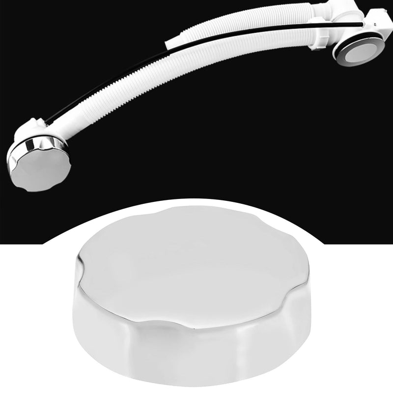 [Australia - AusPower] - SING F LTD Pop Up Bath Control Knob Bathtub Drain Rotating Knob Bathtub Drain Overflow Cover Knob Chrome Plastic Up Bath Plug Knob Bathtub Drain Accessories 