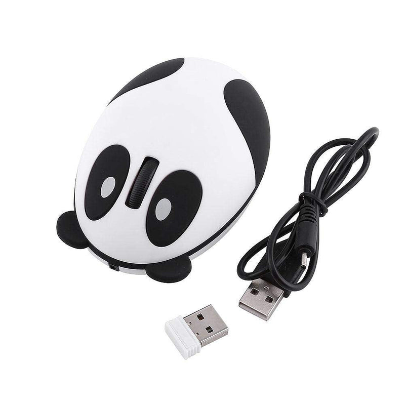 [Australia - AusPower] - Hilitand Rechargeable Wireless Mouse, 2.4GHz Wireless Optical Panda Computer Mouse Quiet Ergonomic USB Cartoon Computer Mouse for Win/OS X/Linux/Andriod/iOS 