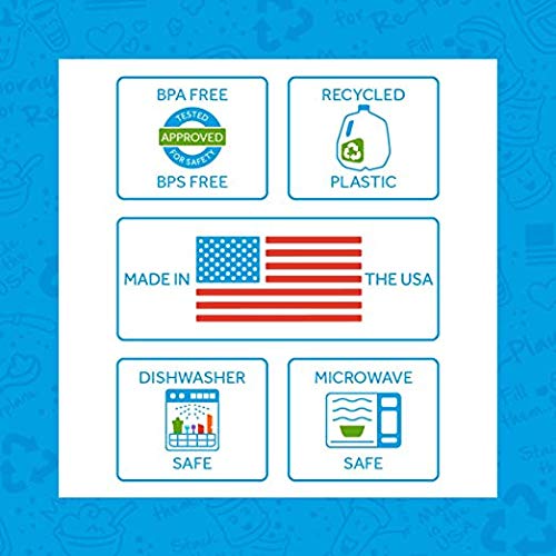 [Australia - AusPower] - RE-PLAY Made in USA Deep Walled Flat Plates | Made from Eco Friendly Heavyweight Recycled Plastic | Dishwasher & Microwave Safe | BPA Free | Aqua, Lime Green & Purple | Mermaid (3pk) 