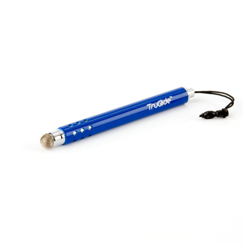[Australia - AusPower] - TruGlide Stylus with Microfiber Tip for new iPad, iPad Mini, iPhone 5, iPhone 4, Kindle Fire, Samsung Galaxy Tablet and Smartphone, Nook, all Touch Screen Tablets (Sapphire Blue with Tether) Sapphire Blue 