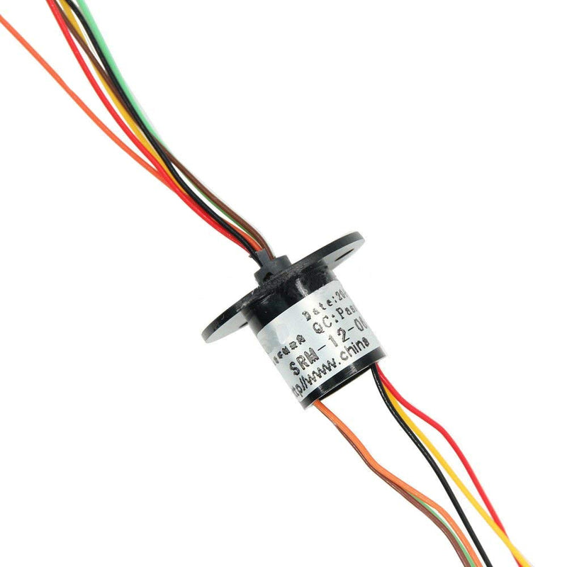 [Australia - AusPower] - Comidox 12.5mm 300Rpm 6 Wires CIRCUITSx2A Capsule Electrical Slip Ring for Monitor Robotic Electrical Test Equipment 1Pcs 