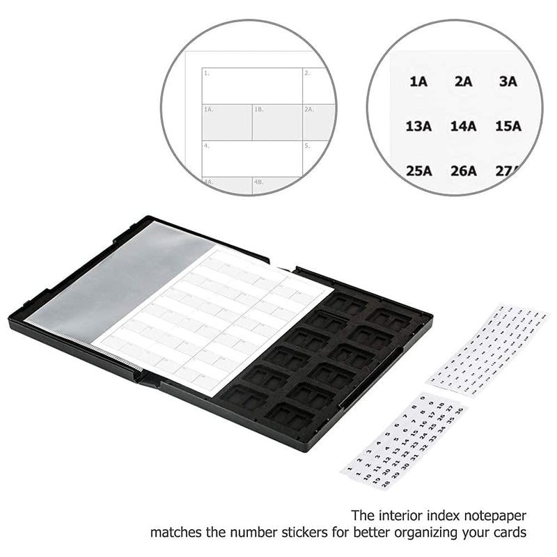 [Australia - AusPower] - 108 Slots Memory Card Case + 120 Count Card Labels: Camera Memory Card Holder with Memory Card Labels for SD SDHC SDXC TF MSD MicroSD 