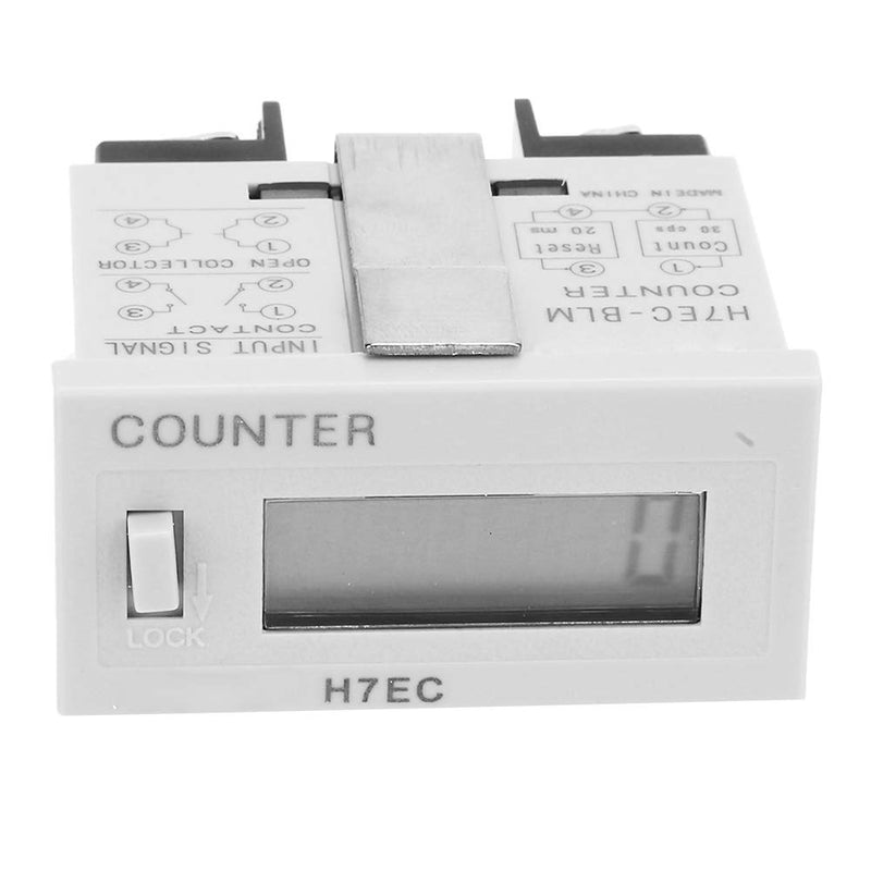 [Australia - AusPower] - H7EC-BLM Electronic Counter Digital Electrical Counter Totalizer without Voltage Input with 6-Digit LCD Display 