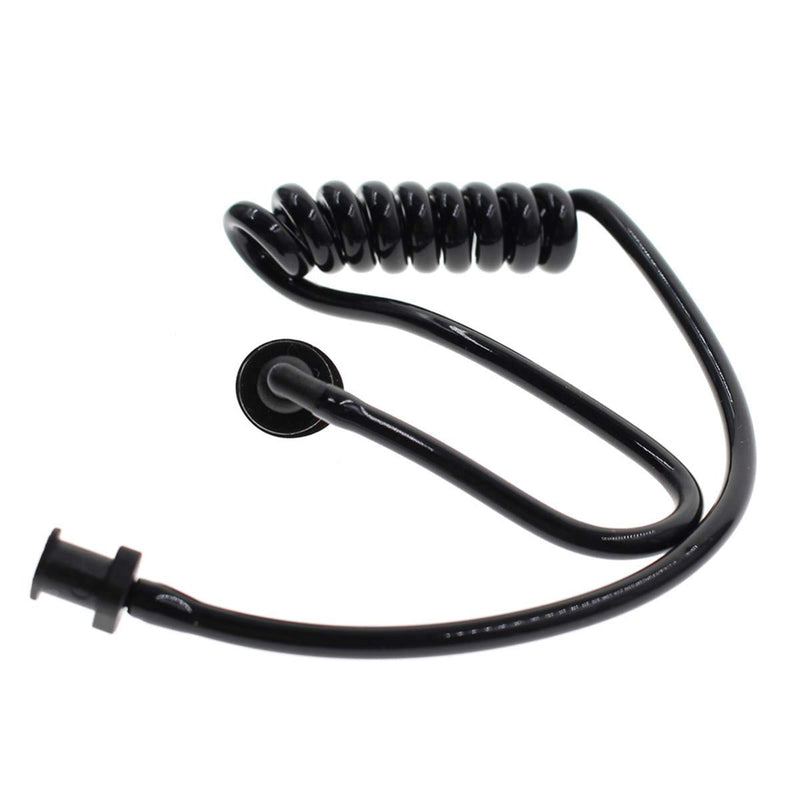 [Australia - AusPower] - AUTOKYA Pair Black Accoustic Ear Tube Black Medium Earmold for Police Radio Earpiece 