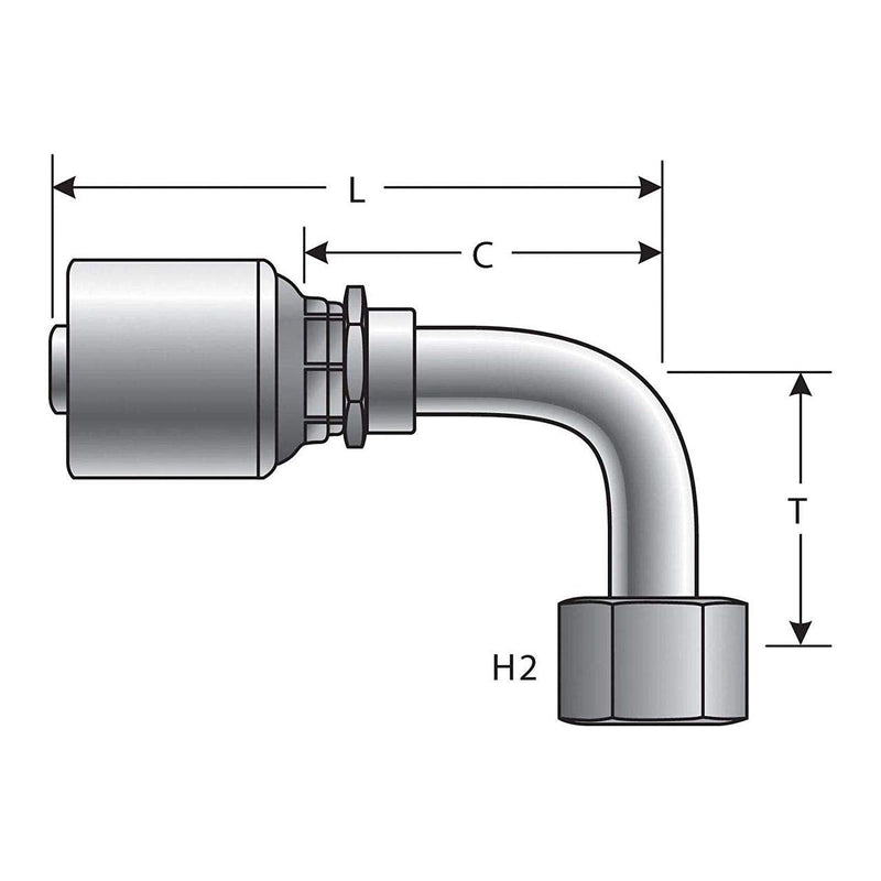 [Australia - AusPower] - Gates G25205-0808 SAE to SAE Female Pipe NPTF to Female Pipe Swivel NPSM Adapter 