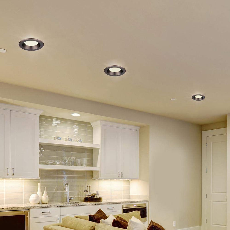[Australia - AusPower] - 4 in. 3000K Soft White Integrated LED Recessed CEC-T20 Baffle Trim in Bronze Bronze Trim 4 inch 
