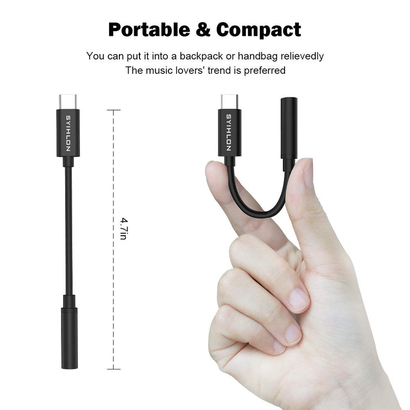 [Australia - AusPower] - USB C to 3.5mm Headphone Jack Adapter, USB Type C to 3.5mm Audio Jack Dongle Cable Compatible with Pixel 4 3 2 XL,Samsung Galaxy S21/S20+/S20 Ultra/Note 20/10/10+/A80, OnePlus 6T/7T/7pro/8, iPad Pro 1pack 