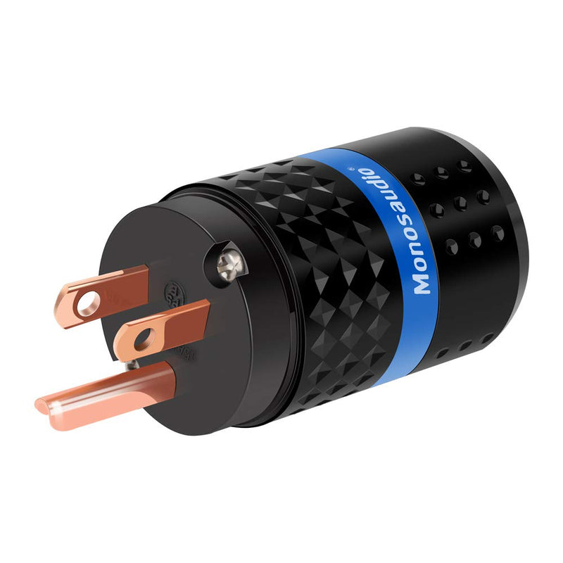 [Australia - AusPower] - Monosaudio US AC Power Plug Connector Pure/Red Copper & IEC320 C13 Connector for Audio DIY (Pure Copper) pure copper 