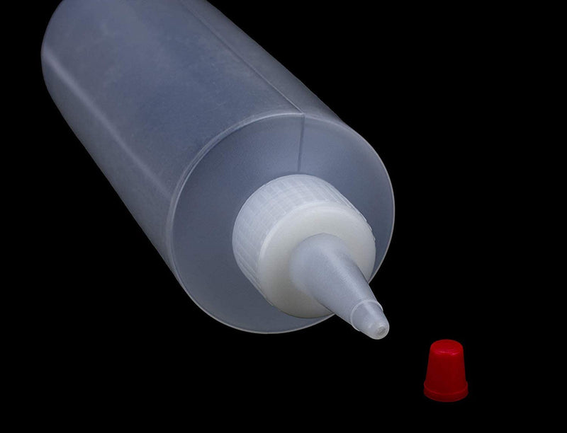 [Australia - AusPower] - BRIGHTFROM Squeeze Bottles, Condiment 16 & 8 oz SET, BPA Free Empty Plastic Containers with Red Cap, Great for Syrup, Ketchup, Mustard, Sauces, Dressing, Oil, Arts and Crafts, Leak Proof 