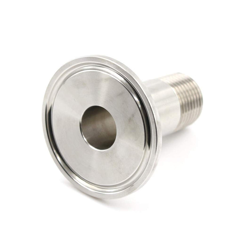 [Australia - AusPower] - Beduan 1.5" Tri Clamp to 1/2" NPT Male Stainless Steel Sanitary Fitting Home Brew Connector (Ferrule OD 50.5mm) 