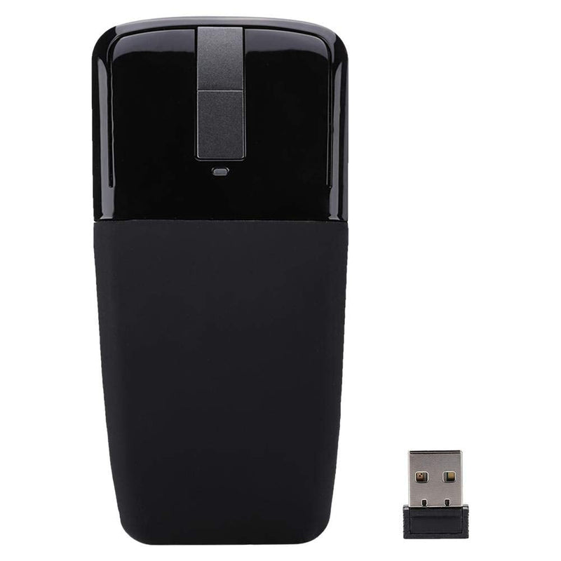 [Australia - AusPower] - Wireless Bluetooth Mouse 1600DPI Ergonomic Foldable Arc Optical Touch Mouse with USB Receiver Suitable for PC Laptop Notebook Mac 