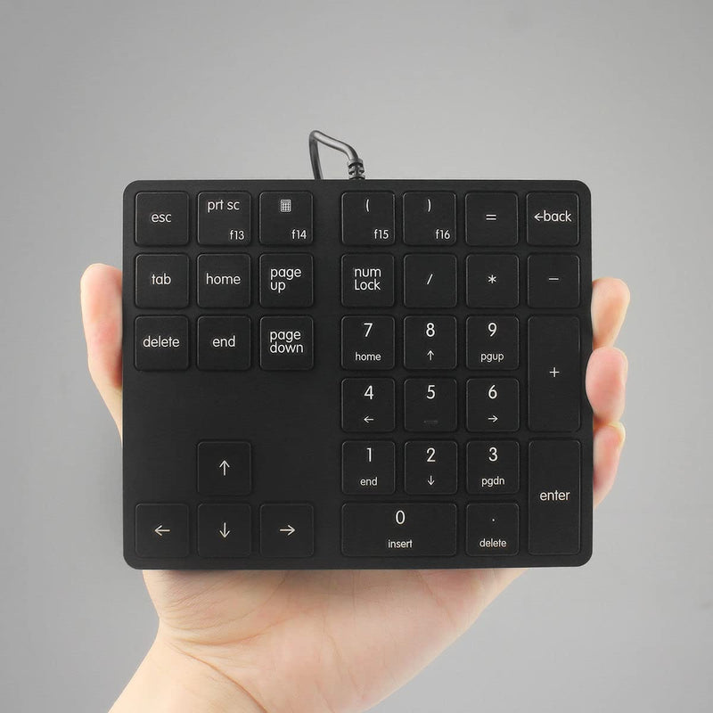 [Australia - AusPower] - Numeric Keypad 34 Keys (30%) Mini Multifunctional Wired Numpad Portable Keypad Black Magicforce by Qisan 