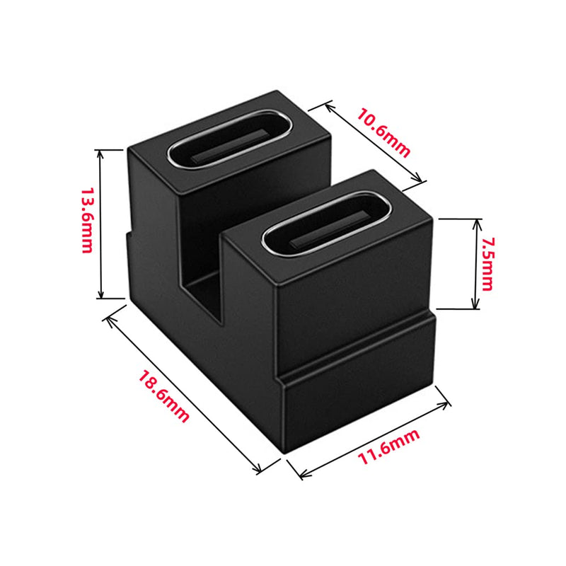 [Australia - AusPower] - NFHK 40Gbps USB4 Type C Female to Female Coupler Extender Power Data Video Adapter for NS Switch & Phone & Laptop 