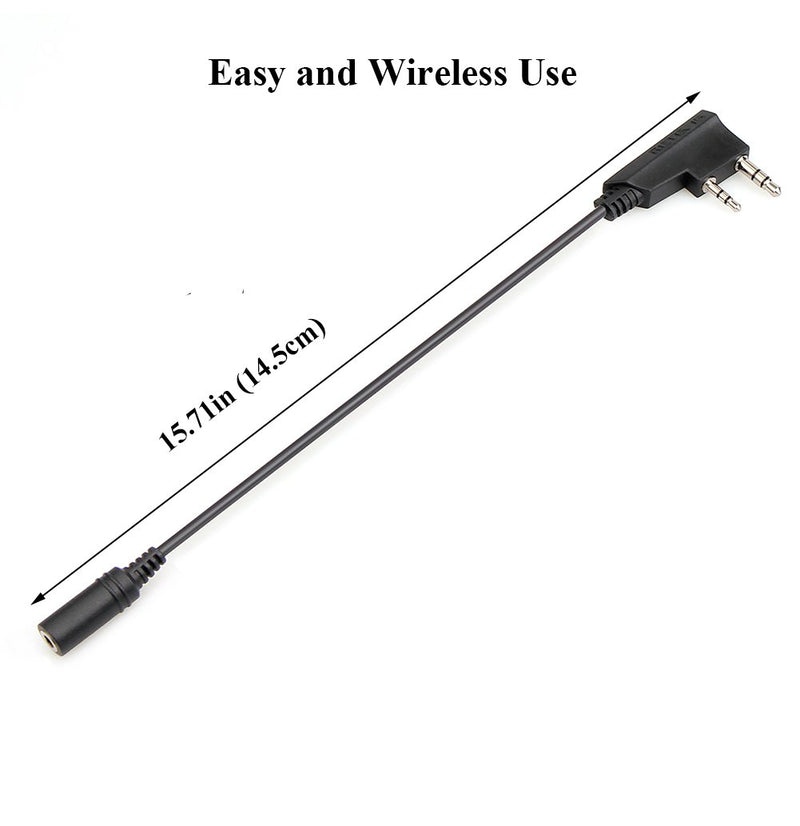 [Australia - AusPower] - Retevis Earpiece Adapter,2 Pin to 3.5mm Walkie Talkies Headset Adapter for Retevis H-777 RT21 RT22 RT27 RT7 H-777S Baofeng UV-S9 Plus Kenwood 2 Way Radios (1 Pack) 