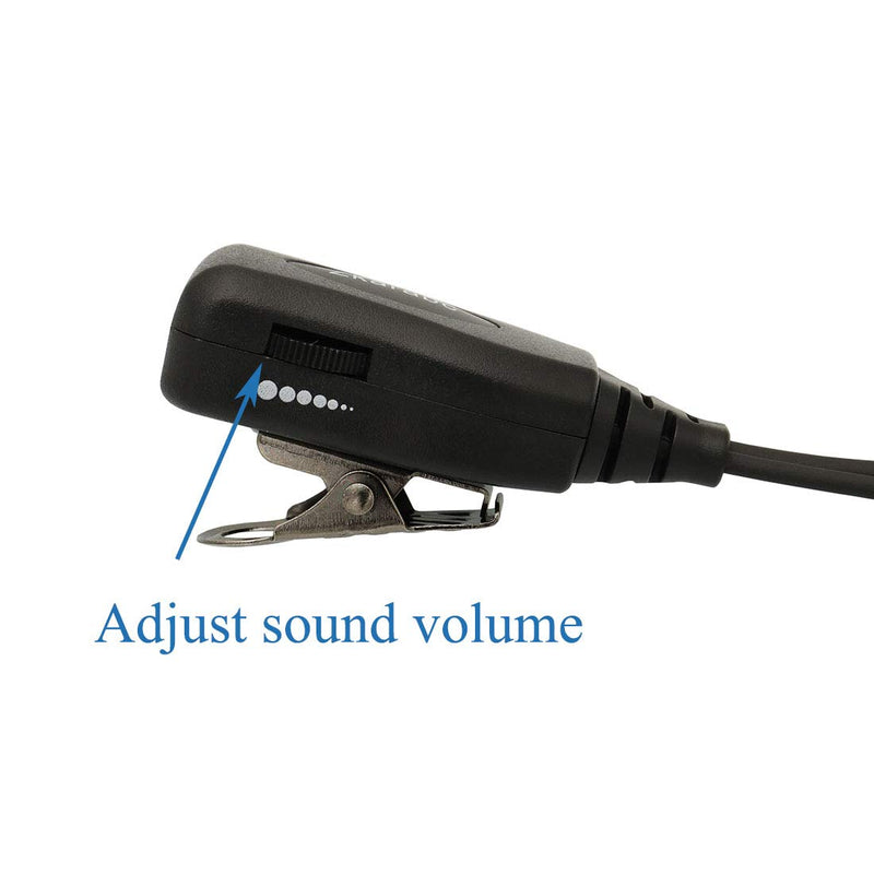 [Australia - AusPower] - Walike Talkie Earpiece with Mic G Shape Adjustable Volume Headset Compatible with Motorola CLS1410 CLS1110 BRP40 CP200 CP200D CP185 DTR650 RDU2020 RDU4100 RDU4160D RDU2080D RMU2040 RMU2080D(2 Pack) 