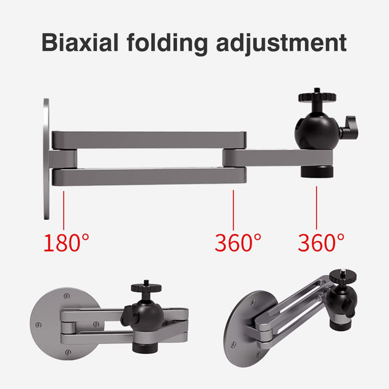 [Australia - AusPower] - Foldable Projector Wall Mount Universal Adjustable Ceiling Wall Projector Mount Stand Aluminum Alloy Projectors Bracket (Wall Mount) 