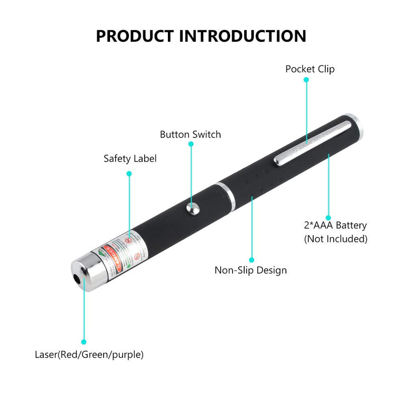 [Australia - AusPower] - Pointer for Cats Toys USB Rechargeable Pet Interactive Toys with Green Laser Pointer Remotes for Indoor Classroom Interactive Teaching (Green, USB 1 Pack) 