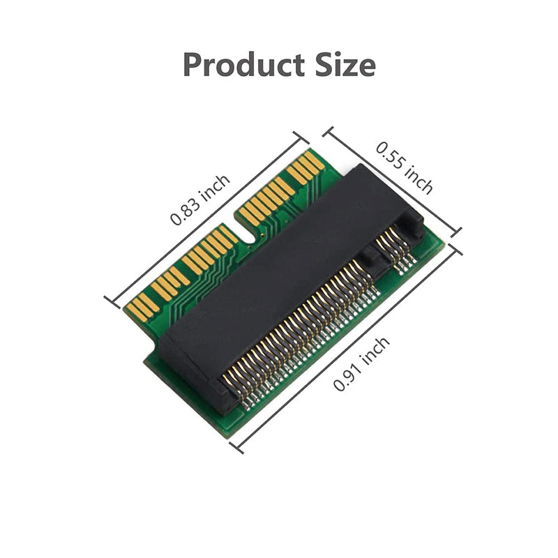 [Australia - AusPower] - M.2 NVME SSD Convert Adapter,NGFF M.2 NGFF M-Key AHCI SSD Convert Card for Upgrade MacBook Air Pro Retina Mid A1465 A1466 A1398 A1502(2013-2017 Year) 