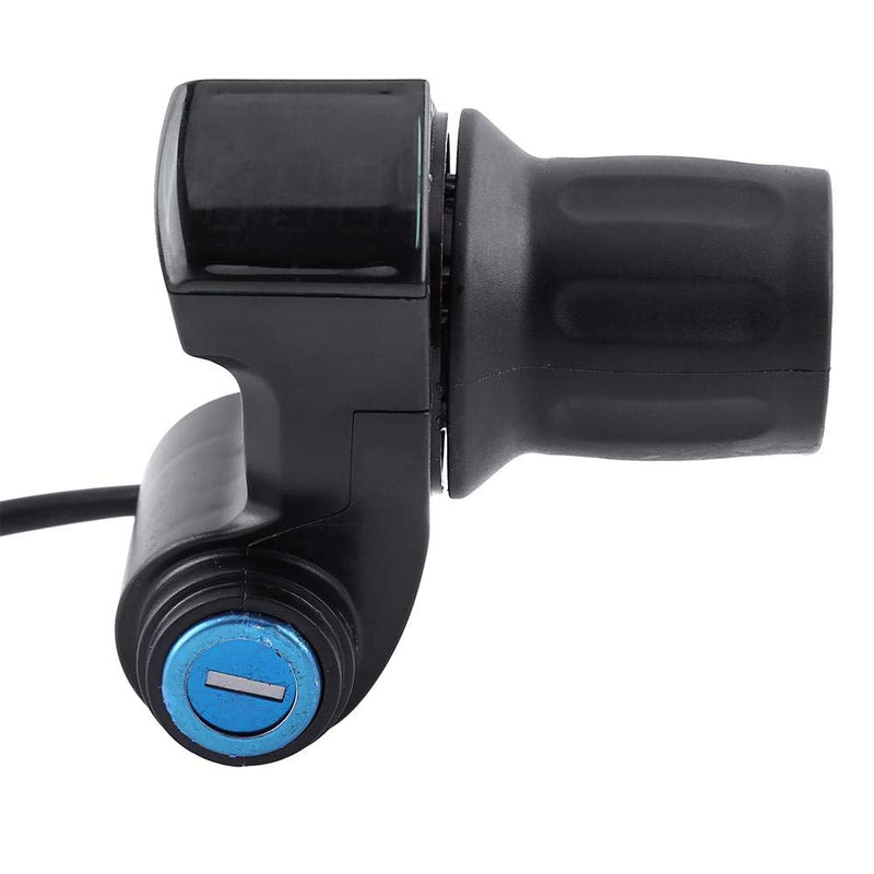 [Australia - AusPower] - Tbest Electric Throttle,Ebike Throttle,Universal E-Bike Throttle Grip Electric Bike Motor Scooter Speed Controller & Cable Set, 12V-99V Half Wrist Twist Grip Throttle Handle with LED Display Key Knock 