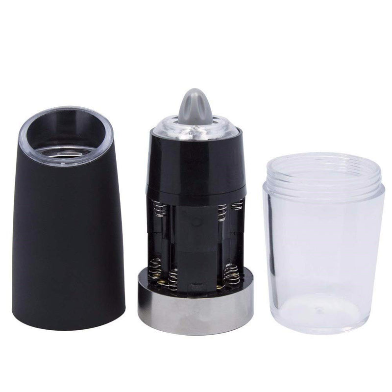 [Australia - AusPower] - Stainless Steel Battery Operated Gravity Electric Pepper Grinder Salt Mill Automatic Spices Mill with Blue Led Light 