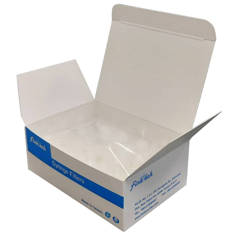 [Australia - AusPower] - Hydrophilic PTFE Syringe Filters 13mm Diameter 0.22μm Pore Size for Laboratory Filtration by Finetech (Pack of 100) Made in Taiwan (PTFE Hydrophilic 13mm 0.22um, 100) PTFE Hydrophilic 13mm 0.22um 