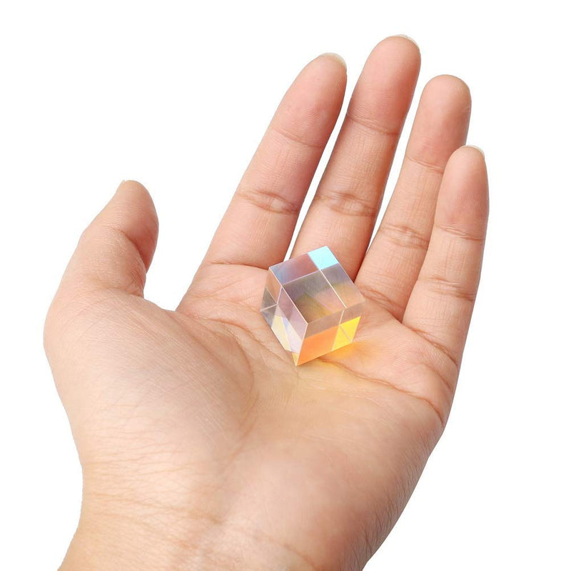 [Australia - AusPower] - 2cm Optical Glass X-Cube Prism RGB Dispersion Prism for Physics and Decoration Same Size 3pcs 
