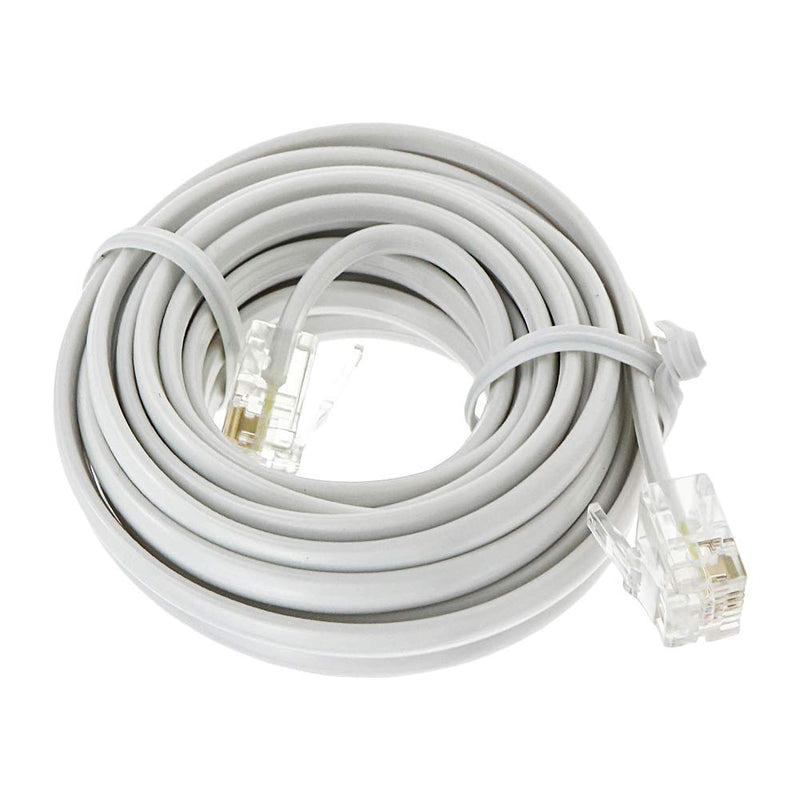 [Australia - AusPower] - Dahszhi Rj11 6P4C Modular Telephone Extension Cable Phone Cord Line Wire 10ft Length - 5pcs 