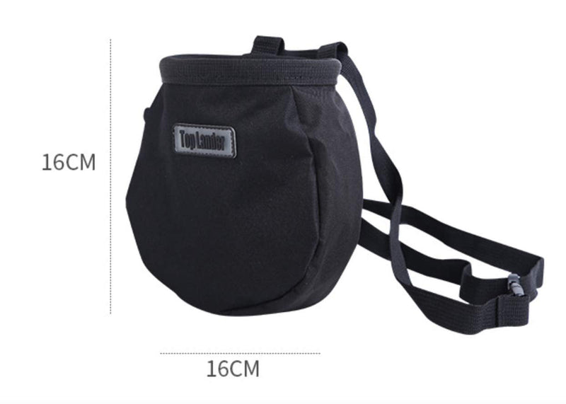 [Australia - AusPower] - Chalk Bag with 2 Chalk Balls, Belt, Carabiner Clip, Brush Loop and Zippered Pocket for Climbing, Bouldering, Gymnastics, Cross Fit and Lifting 