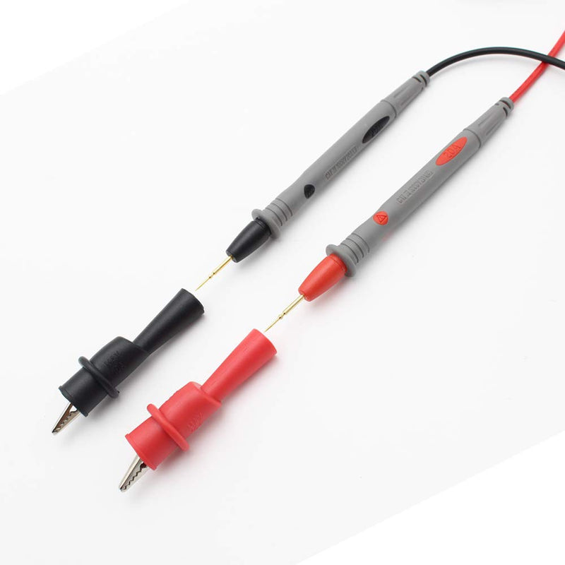 [Australia - AusPower] - Multimeter Test Leads Kit, Precision Sharp Probe Test Lead 1000V 20A Gold-Plated Probe Leads with Alligator Clips, Test Extension, Banana Test Lead Probe Clip Suitable for Most of Digital Multimeter 