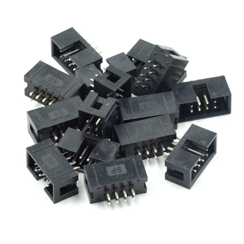 [Australia - AusPower] - HONJIE 8Pin (2x4 Pins) 2.54mm Pitch Straight Connector Pin IDC Box Headers - (15 Pcs) 