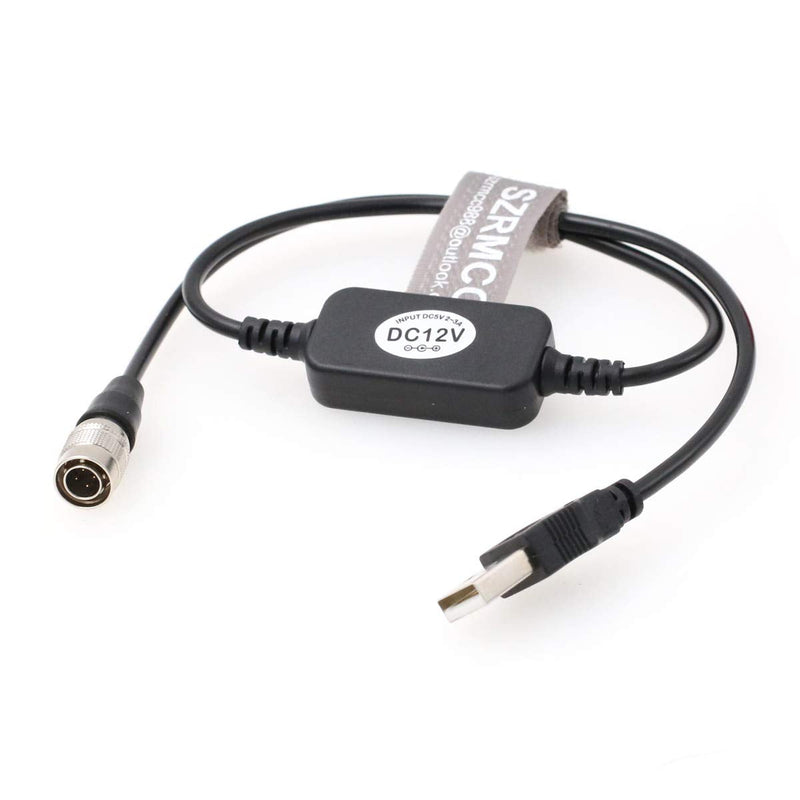 [Australia - AusPower] - SZRMCC USB 5V 2A Mobile Power Bank to Hirose 4 Pin with Boost 12V Cable for Sound Devices 688 644 633 Zoom F4 F8 Zaxcom 