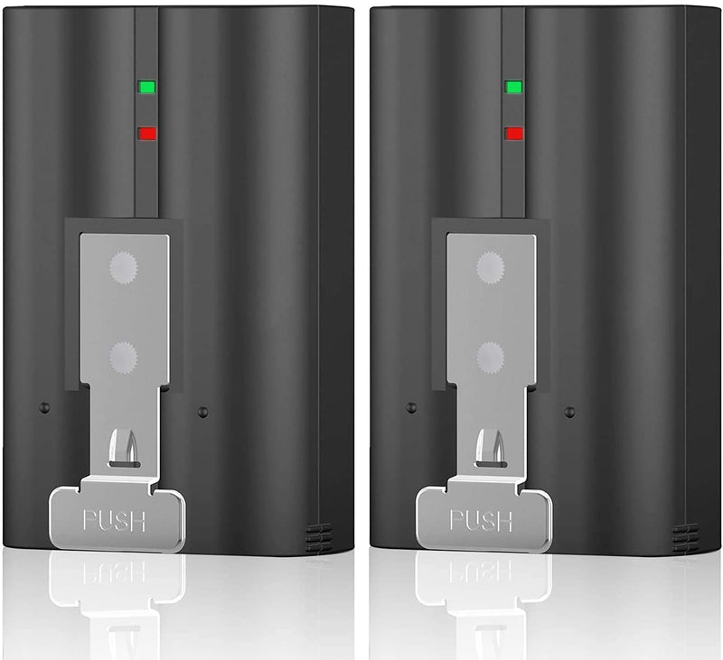 [Australia - AusPower] - 2 Packs Rechargeable 3.65V Lithium-Ion Battery & USB Charging Station Compatible with Ring, for Video Doorbell 2/3 /4 and Spotlight Cam Battery 6040mAh (2pack+Charger) 2pack+charger 