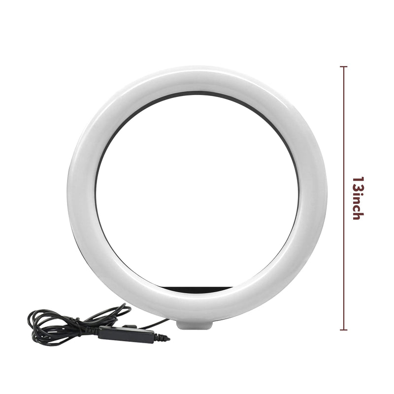 [Australia - AusPower] - SUMCOO 13inches USB Ring Light with 3 Light Modes & 10 Brightness Levels for Selfies, Phones, Video, Live Stream, Makeup, Desk 