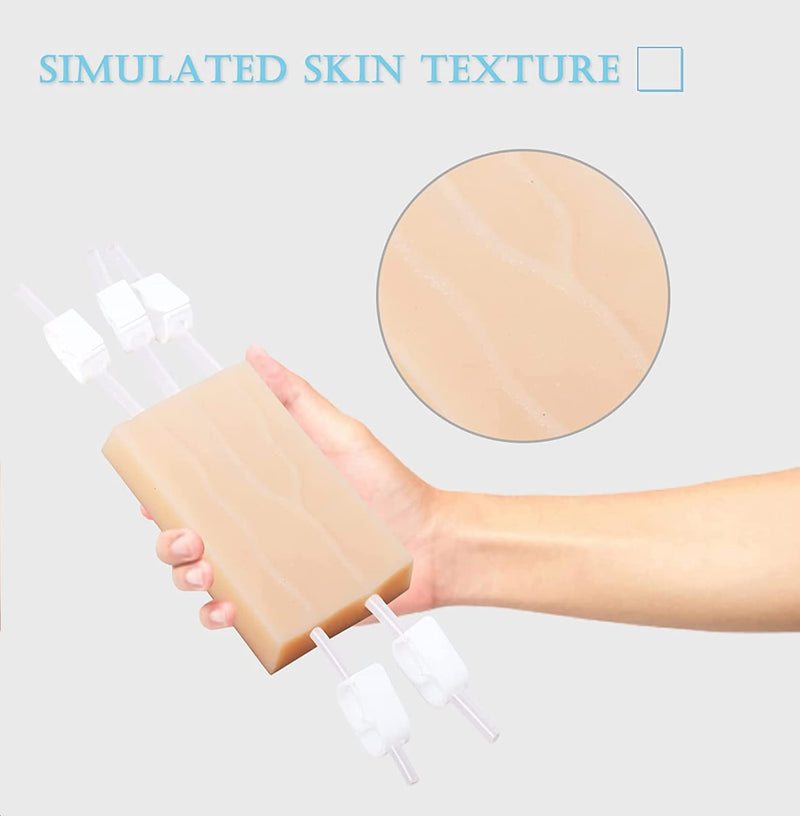 [Australia - AusPower] - IV Injection Training Pad Model,Silicone Human Simulated Skin Injection Practice Pad for Nurse, Medical Students Practice & Training 