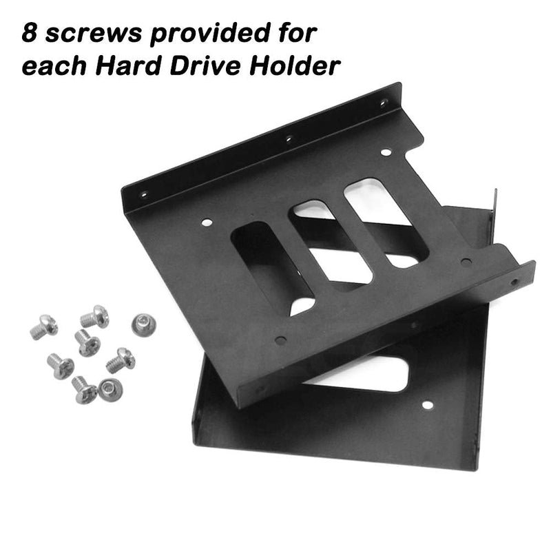 [Australia - AusPower] - findTop 4 Pack SSD Mounting Bracket Kit 2.5" to 3.5" Drive Bay, Metal Mounting Bracket Adapter Hard Drive Holder with 10 Assorted Colors Reusable Cord Organizer 