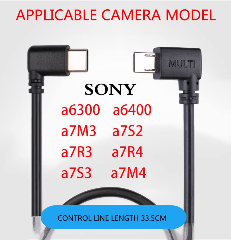 [Australia - AusPower] - Camulti Multi to USB-C Control Cable for DJI Ronin RSC2 RS2 RS3 stabilizer Compatible with Sony Camera 