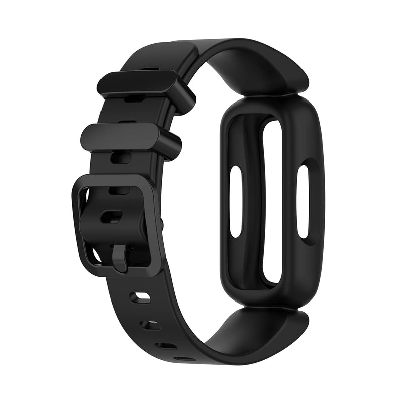 [Australia - AusPower] - eiEuuk Watch Bands Compatible with Fitbit Ace 3 Tracker for Kids,Soft Silicone Wristbands Accessory Straps Replacement for Fitbit Ace 3,(No Tracker), Black&White&Blue, One Size 