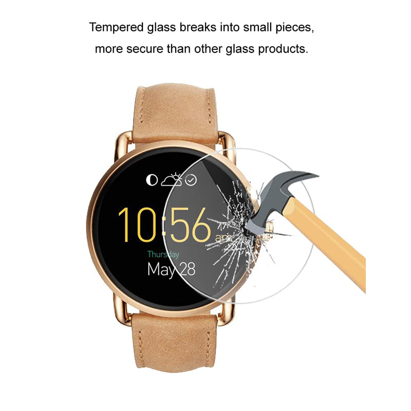 [Australia - AusPower] - (4 Pack) For Fossil Q Wander Gen 2 Smartwatch Tempered Glass Screen Protector, HD Clear, Anti Scratch, Bubble Free, 9H Hardness, Case Friendly. 