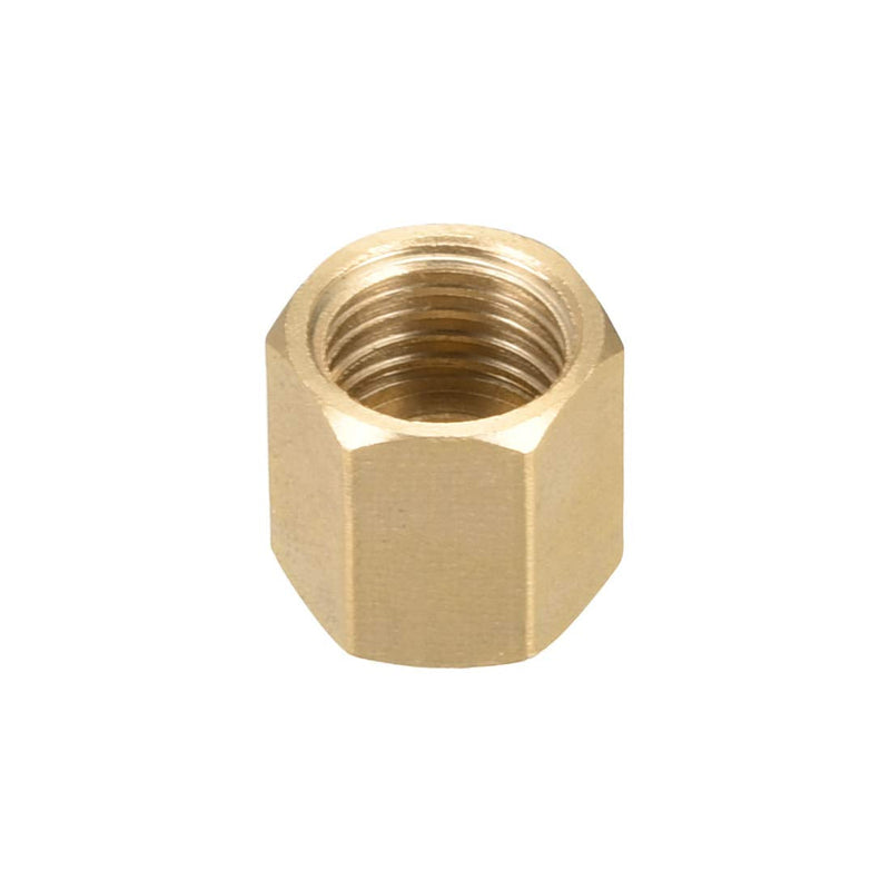 [Australia - AusPower] - uxcell 1/4SAE Pipe Fitting Valve Cap, Brass Hex Female Thread Hose Connector, for Garden and Outdoor Water Pipes Nozzle Joints, 4Pcs 