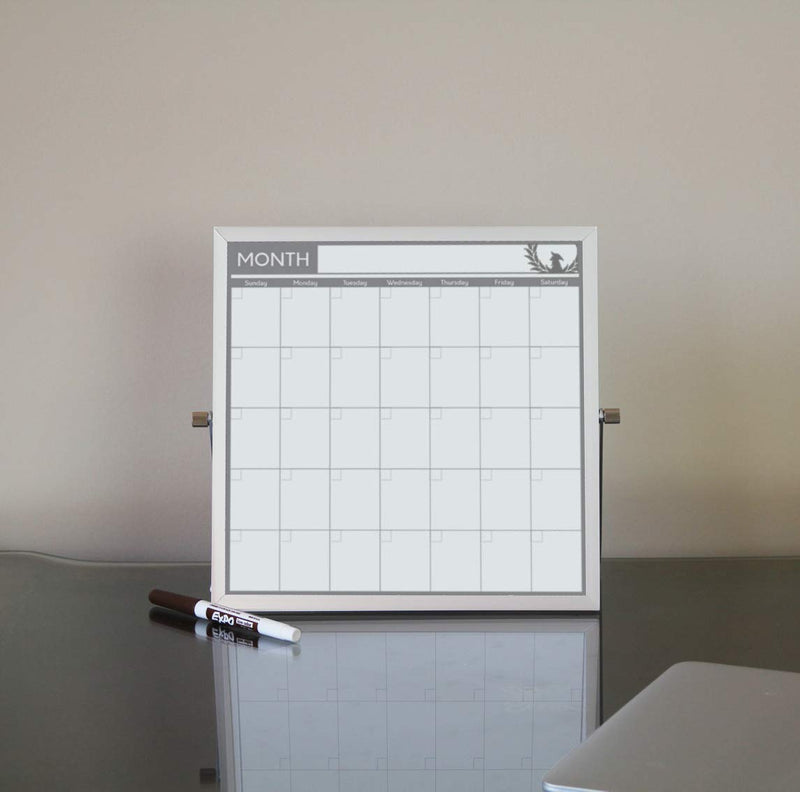 [Australia - AusPower] - Small Double Sided White Board Calendar - Mini Portable Desktop Dry Erase Board with Stand & Small Monthly Calendar Whiteboard Planner with Reversible to Do List - 10" x 10" - Desk, Office, and Home 10"x10" 