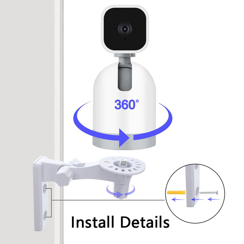 [Australia - AusPower] - OYOCAM Wall Mount Compatible with WYZE Cam Pan V3/V2 and Blink Mini Pan-Tilt Cam, Adjustable Angles Bracket 180 Degree Rotation for Ceiling and Wall Mounting Kit Security Mount Bracket 1 Pack wall mount 