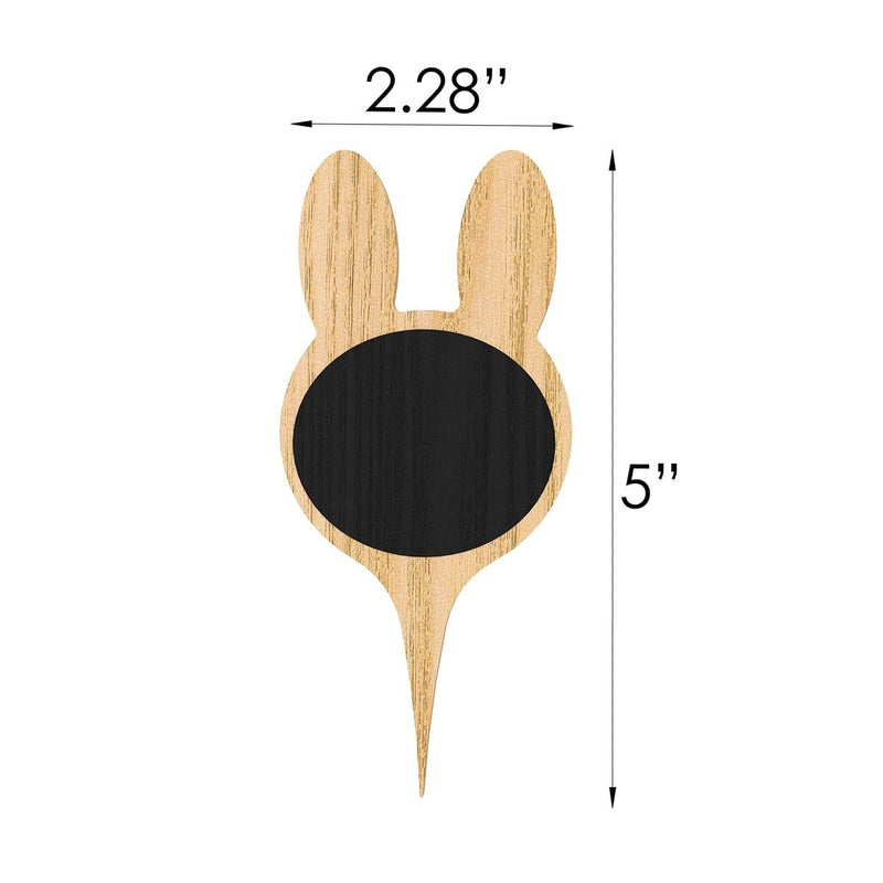[Australia - AusPower] - D² Rabbit Shape Chalkboard Cheese Markers Set of 6, Labels Sign, Cheese Markers Set, Chalkboard Picks Cheese Name Tag Cupcake Toppers for Wedding Birthday Cocktail Parties Dinner Food 