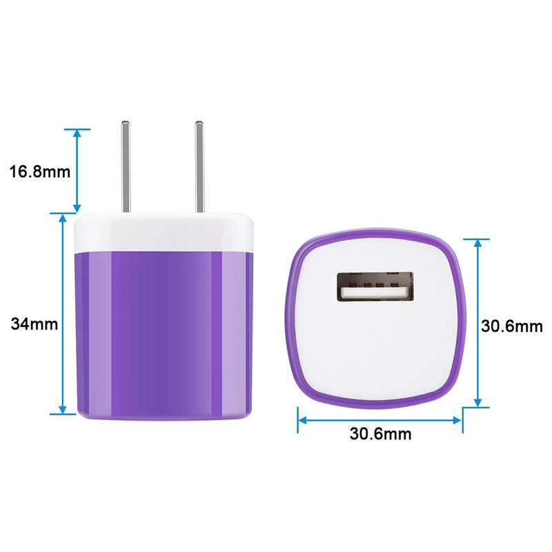 [Australia - AusPower] - Charger Block, One Port Wall Charger Cube Brick Box 2Pack 6ft Micro USB Cable Android Charger Cord for Samsung Galaxy A01 M02 M01S J2 Core S7/6 A10 J8/7/3 Note 5/4,LG Stylo 2 3 K50 K40/30,Moto G5 G5s 