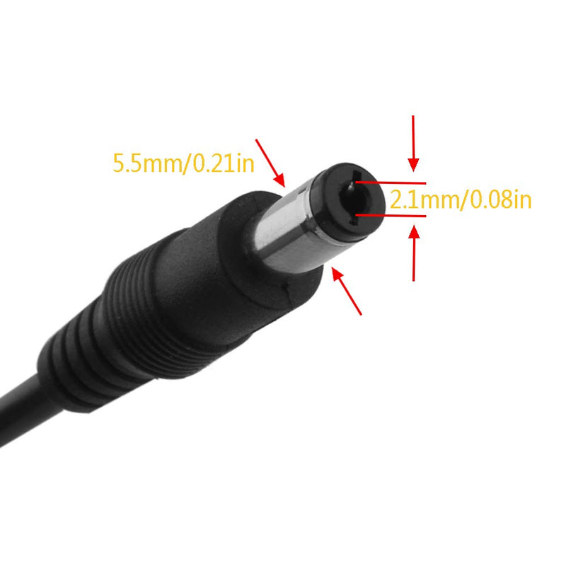[Australia - AusPower] - Power Adapter Female DC Port Inline Connector for 36V Electric Bike Lithium Battery Charger, for 36V li-on Battery Pack, 42V 2A Charger, Diameter 5.5mm, 2.1mm 