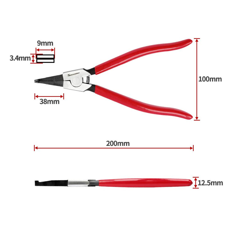[Australia - AusPower] - SPEEDWOX 8 Inches Lock Ring Pliers for Removing Installing Gearshift Locking Rings Special Angle Tip Circlip Retaining Ring Pliers Automobile Transmission Clutch Shafts Tool 8" 