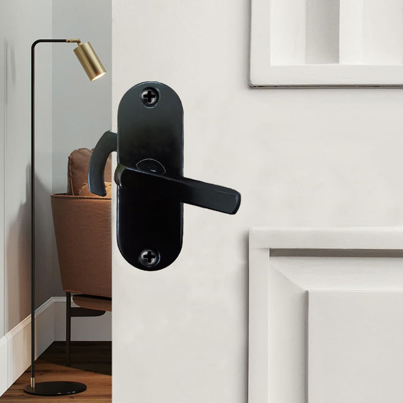 [Australia - AusPower] - 90 Degree Sliding Door Lock, Warehouse Door Hardware kit, Right Angle Sliding Door Hook Lock 