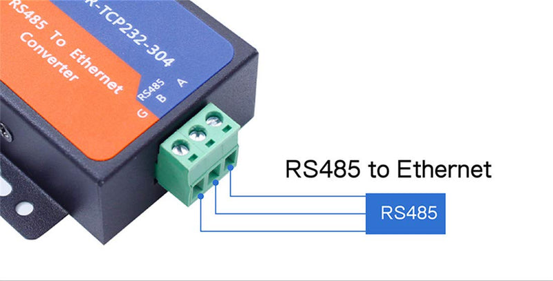 [Australia - AusPower] - Single Port Serial Server RS232 RS485 RS422 Serial to Ethernet Converter DC 5V Transparent Transmission Between RS232/RS485/RS422 Ethernet Serial Data Communication Device (TCP232-304 RS485 Port) TCP232-304 RS485 Port 