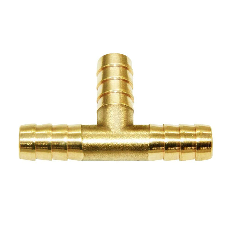 [Australia - AusPower] - Joywayus 1/4" ID Hose Barb Tee T shaped 3 way Union Fitting Intersection/Split Brass Water/Fuel/Air 6.5mm(1/4") 