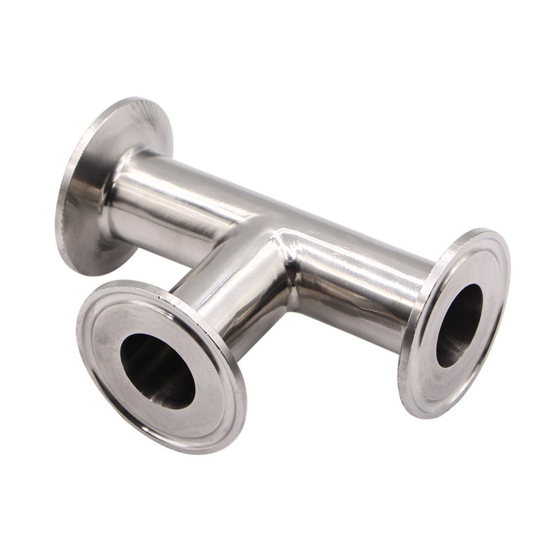 [Australia - AusPower] - DERNORD Clamp Tee 3 Way Stainless Steel 304 Sanitary Fitting Fits 1.5" Tri-clamp, 25mm Pipe OD Pipe OD 25mm 