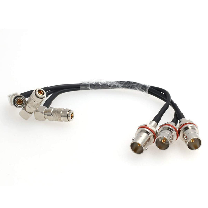 [Australia - AusPower] - Eonvic RF SDI RG174 75ohm Coaxial Cable BNC Female to DIN 1.0/2.3 Right Angle Video Cable for Blackmagic HyperDeck Shuttle right angle DIN-female BNC 12 inch/30cm 